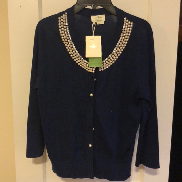 Kate Spade Pearl Embellished Cardigan 